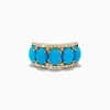 Effy Jewelry 14K Yellow Gold Turqoise and Diamond Ring | Rings