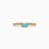 Effy Jewelry 14K Yellow Gold Turquoise and Diamond Ring, 0.39 TCW | Rings