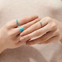 Effy Jewelry 14K Yellow Gold Turquoise Band Ring, 0.70 TCW | Rings