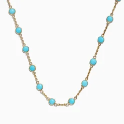 Effy Jewelry 14K Yellow Gold Turquoise Necklace, 7.75 TCW | Necklaces & Pendants