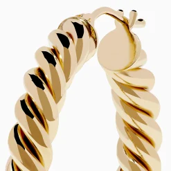 Effy Jewelry 14K Yellow Gold Twisted Tube Hoops | Earrings