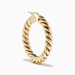 Effy Jewelry 14K Yellow Gold Twisted Tube Hoops | Earrings