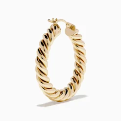 Effy Jewelry 14K Yellow Gold Twisted Tube Hoops | Earrings
