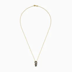 Effy Jewelry 14K Yellow Gold White, Brown, and Black Diamond Flip Flop Pendant | Necklaces & Pendants
