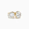 Effy Jewelry 14K Yellow Gold White Topaz and Diamond Ring | Rings