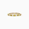 Effy Jewelry 14K Yellow Gold Yellow and White Sapphire Band Ring, 0.94 TCW | Rings