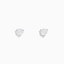 Effy Jewelry 14 Karat White Gold Diamond Stud Earrings with 1.00TCW Round Diamonds | Earrings
