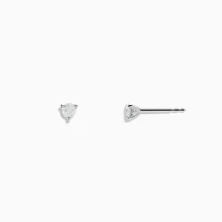 Effy Jewelry 14 Karat White Gold Diamond Stud Earrings with 0.20TCW Round Diamonds | Earrings