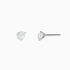Effy Jewelry 14 Karat White Gold Diamond Stud Earrings with 1.25TCW Round Diamonds | Earrings