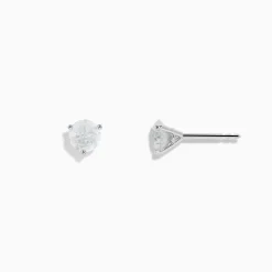 Effy Jewelry 14 Karat White Gold Diamond Stud Earrings with 1.50TCW Round Diamonds | Earrings