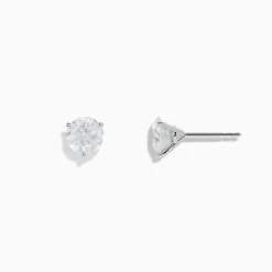 Effy Jewelry 14 Karat White Gold Diamond Stud Earrings with 2.00TCW Round Diamonds | Earrings