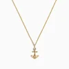 Effy Jewelry Kidz 14K Yellow Gold Diamond Anchor Necklace, 0.01 TCW | Necklaces & Pendants