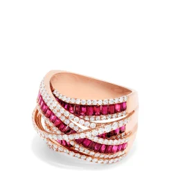 Effy Jewelry Limited Edition 14K Rose Gold Ruby and Diamond Ring, 4.03 TCW | Rings