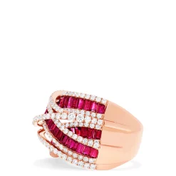 Effy Jewelry Limited Edition 14K Rose Gold Ruby and Diamond Ring, 4.03 TCW | Rings