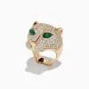 Effy Jewelry Limited Edition 14K Yellow Gold Diamond Panther Head Ring, 3.80 TCW | Rings