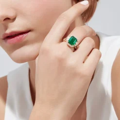 Effy Jewelry Limited Edition 18K Yellow Gold Emerald and Diamond Ring | Rings
