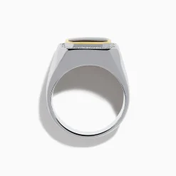Effy Jewelry Men's 925 Sterling Silver Ammolite and Diamond Ring | Mens