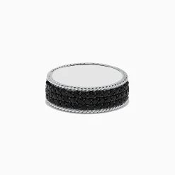 Effy Jewelry Men's 925 Sterling Silver Black Sapphire Ring | Mens