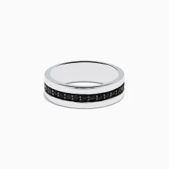 Effy Jewelry Men's 925 Sterling Silver Black Sapphire Ring | Mens