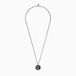 Effy Jewelry Men's 925 Sterling Silver Black Spinel and Ruby Pendant | Mens
