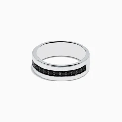 Effy Jewelry Men's 925 Sterling Silver Black Sapphire Ring | Mens