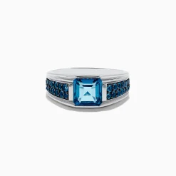 Effy Jewelry Men's 925 Sterling Silver Blue Topaz Ring | Mens
