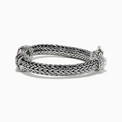 BH Multi Men's 925 Sterling Silver Braided Chain Tiger Eye Bracelet 5.0 TCW | Mens