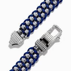 Effy Jewelry Men's 925 Sterling Silver Braided Chain Link Bracelet | Mens