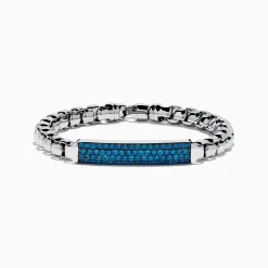 Effy Jewelry Men's 925 Sterling Silver London Blue Topaz Bracelet | Mens