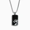 Effy Jewelry Men's 925 Sterling Silver Onyx Dog Tag Pendant, 28.40 TCW | Mens