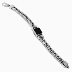 Effy Jewelry Men's 925 Sterling Silver Onyx and Black Diamond Bracelet | Mens