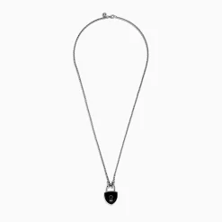 Effy Jewelry Men's 925 Sterling Silver Onyx Lock Pendant | Mens