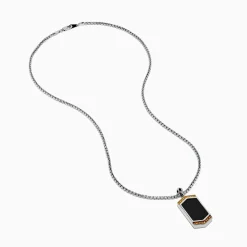 Effy Jewelry Men's 925 Sterling Silver Onyx Pendant | Mens