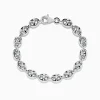 Effy Jewelry Men's 925 Sterling Silver Puffed Mariner Link Chain Bracelet | Mens