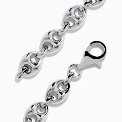 Effy Jewelry Men's 925 Sterling Silver Puffed Mariner Link Chain Bracelet | Mens
