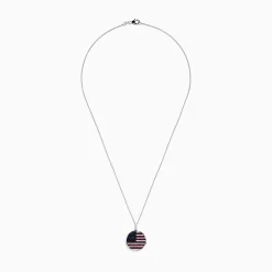 Effy Jewelry Men's 925 Sterling Silver Sapphire, Ruby and Diamond Flag Pendant | Mens