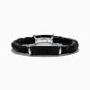 Effy Jewelry Men's 925 Sterling Silver Spinel Leather Bracelet | Mens