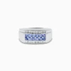 Effy Jewelry Men's 925 Sterling Silver Tanzanite and Diamond Ring | Mens