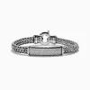 Effy Jewelry Men's 925 Sterling Silver White Sapphire Braided Chain Bracelet | Mens