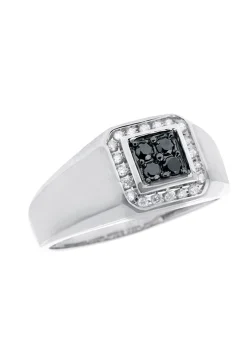 Effy Jewelry Men's Black Diamond Ring, .32 TCW | Mens