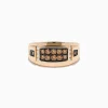 Effy Jewelry Men's 14K Rose Gold Espresso and White Diamond Ring | Mens