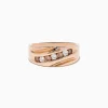 Effy Jewelry Men's 14K Rose Gold Espresso and White Diamond Ring | Mens