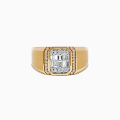 Effy Jewelry Men's 14K Two Tone Gold Diamond Ring | Mens