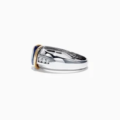 Effy Jewelry Men's 14K Two-Tone Gold Tanzanite Diamond Ring, 1.90 TCW | Mens