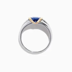 Effy Jewelry Men's 14K Two-Tone Gold Tanzanite Diamond Ring, 1.90 TCW | Mens