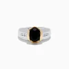 Effy Jewelry Men's 14K Two-Tone Onyx and Diamond Ring | Mens