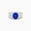 Effy Jewelry Men's 14K Whit e Gold Tanzanite and Diamond Ring | Mens