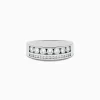Effy Jewelry Men's 14K White Gold Diamond Double Channel Set Ring | Mens