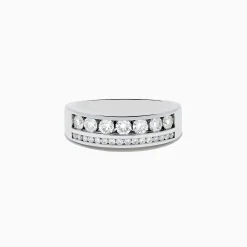 Effy Jewelry Men's 14K White Gold Diamond Double Channel Set Ring | Mens