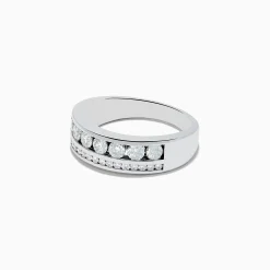 Effy Jewelry Men's 14K White Gold Diamond Double Channel Set Ring | Mens